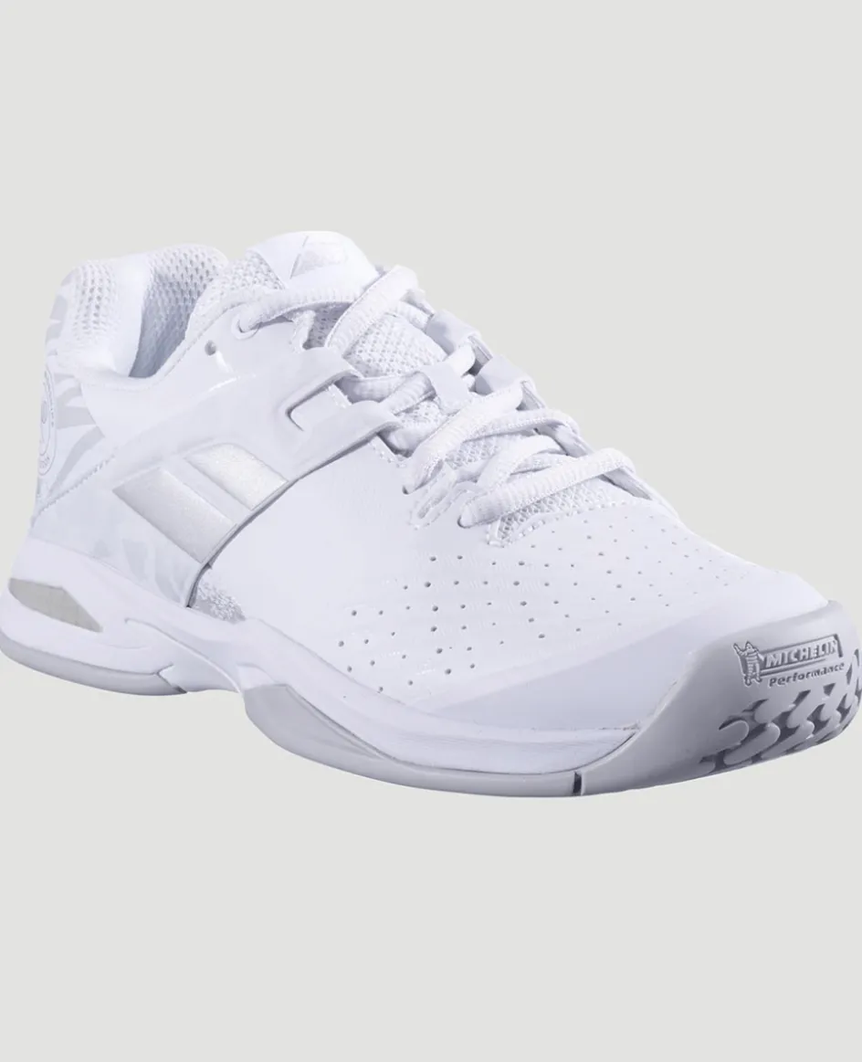 Wimbledon Babolat Propulse All Court Junior Trainers - White- Footwear