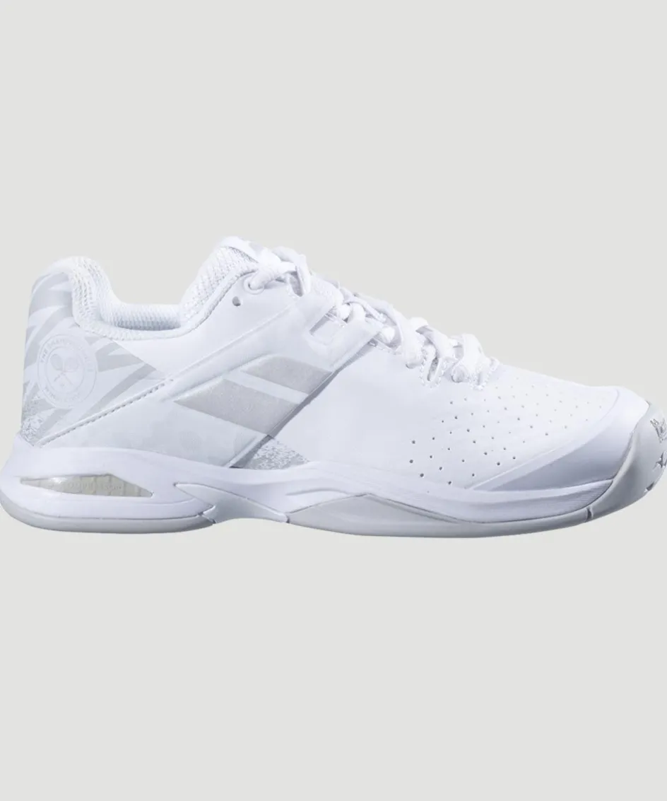 Wimbledon Babolat Propulse All Court Junior Trainers - White- Footwear