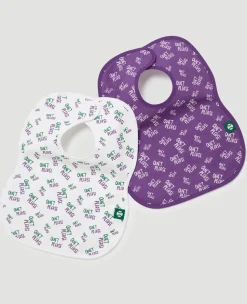 Wimbledon Baby Bib Two Pack - Quiet Please-Kids Bibs