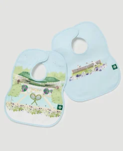 Wimbledon Baby Bib Two Pack - Tennis in a English Garden-Kids Bibs