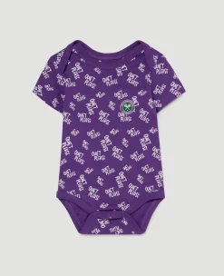 Wimbledon Babygrow Quiet Please - Purple-Kids Baby Grows