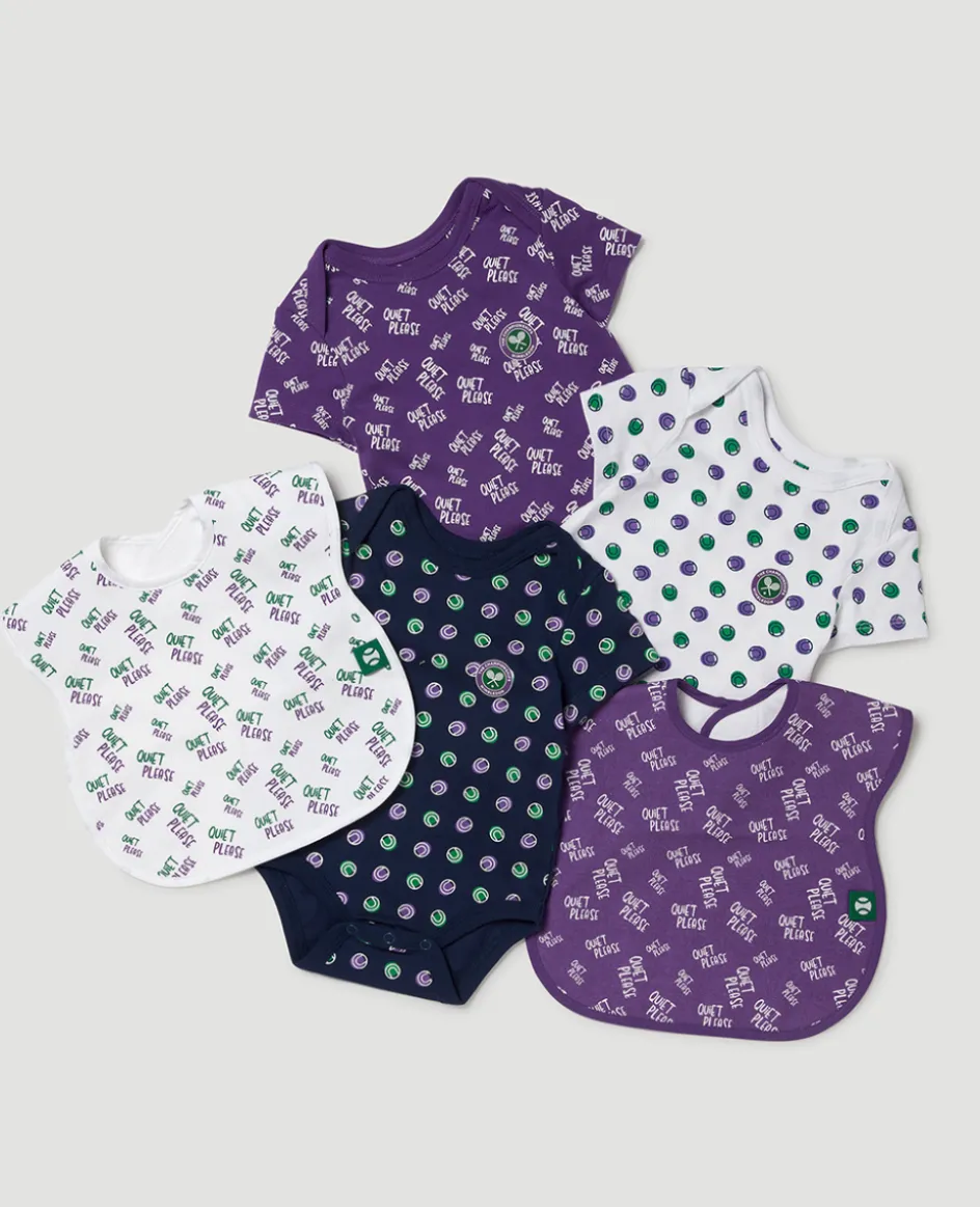Wimbledon Babygrow Quiet Please - Purple-Kids Baby Grows