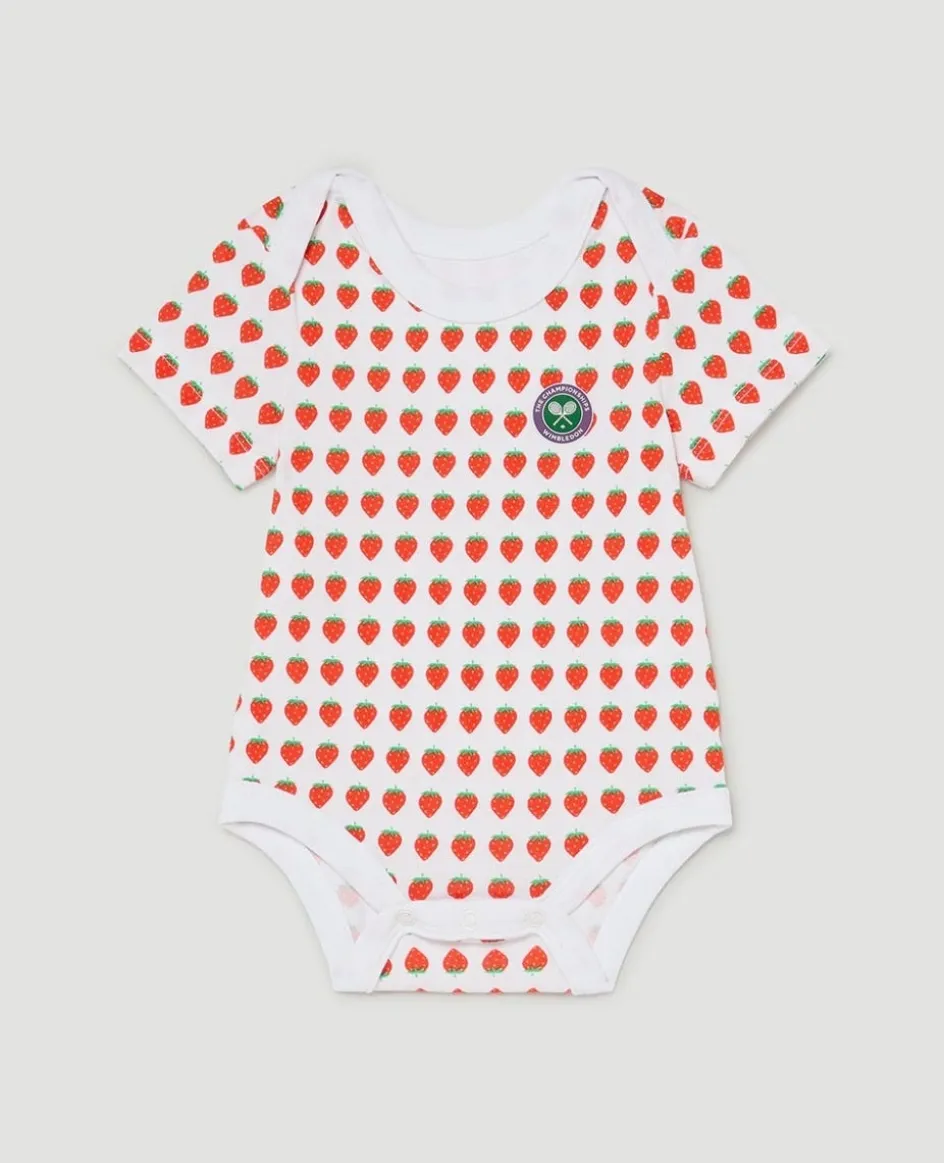 Wimbledon Babygrow Strawberries - White-Kids Baby Grows