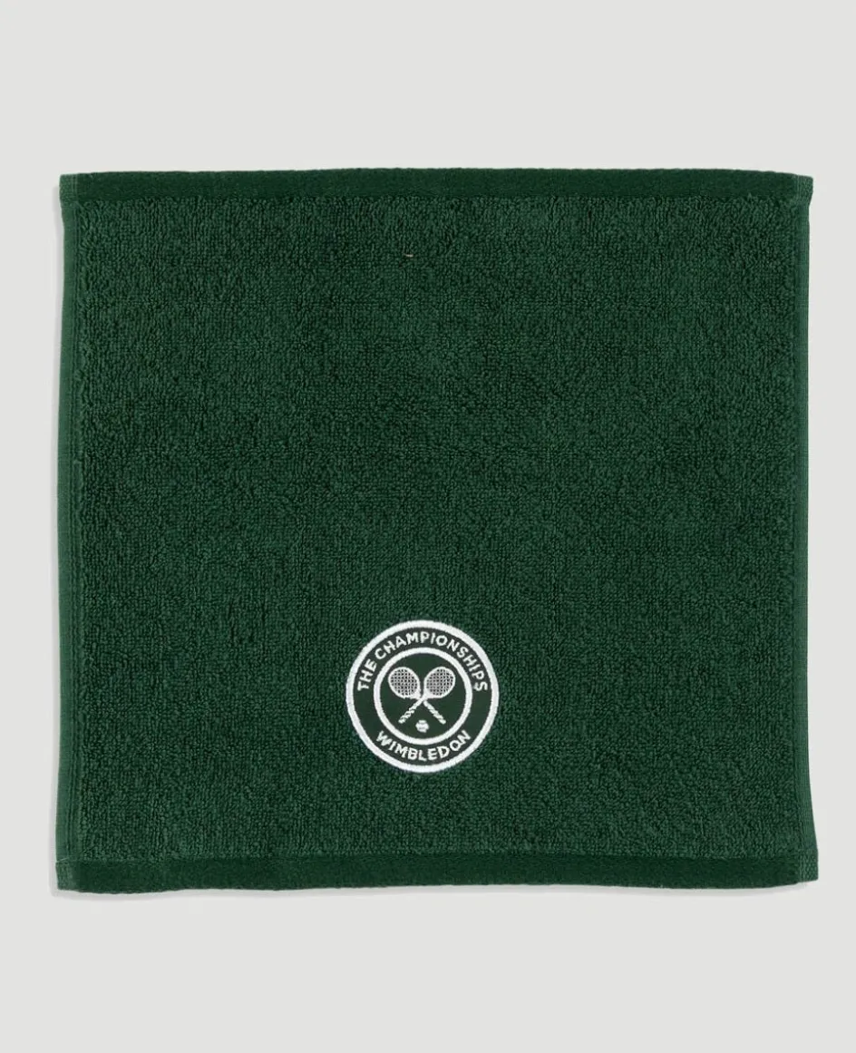 Wimbledon Classic Green and Purple Face Towel 30x30cm- Towels