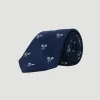 Wimbledon Cross Racket Tie - Navy- Accessories