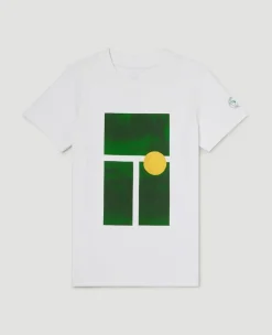 Wimbledon Kids Brushstroke T-Shirt - White-Kids Tops & T-Shirts