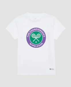 Wimbledon Kids Championships Logo T-Shirt - White-Kids Tops & T-Shirts