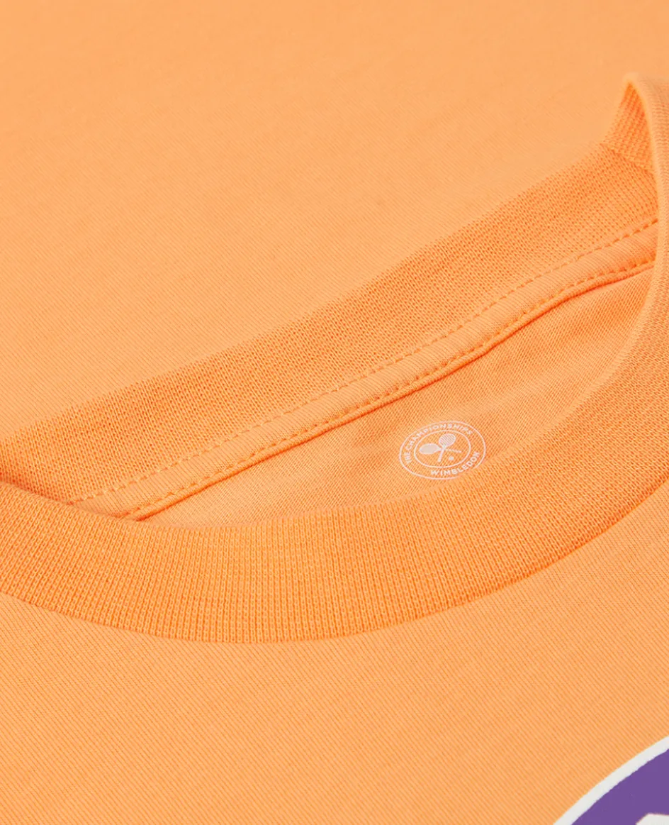Wimbledon Kids Championships Logo T-Shirt - Orange-Kids Tops & T-Shirts