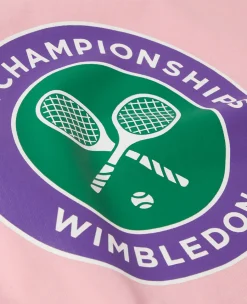 Wimbledon Kids Championships Logo T-Shirt - Pink-Kids Tops & T-Shirts