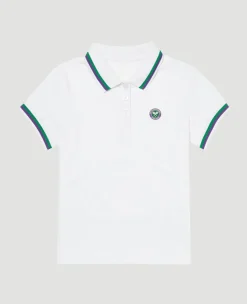 Wimbledon Kids Core Polo White-Kids Tops & T-Shirts|Tops & T-Shirts