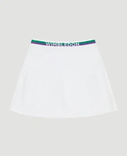 Wimbledon Kids Core Skort White-Kids Dresses & Skirts|Dresses & Skorts