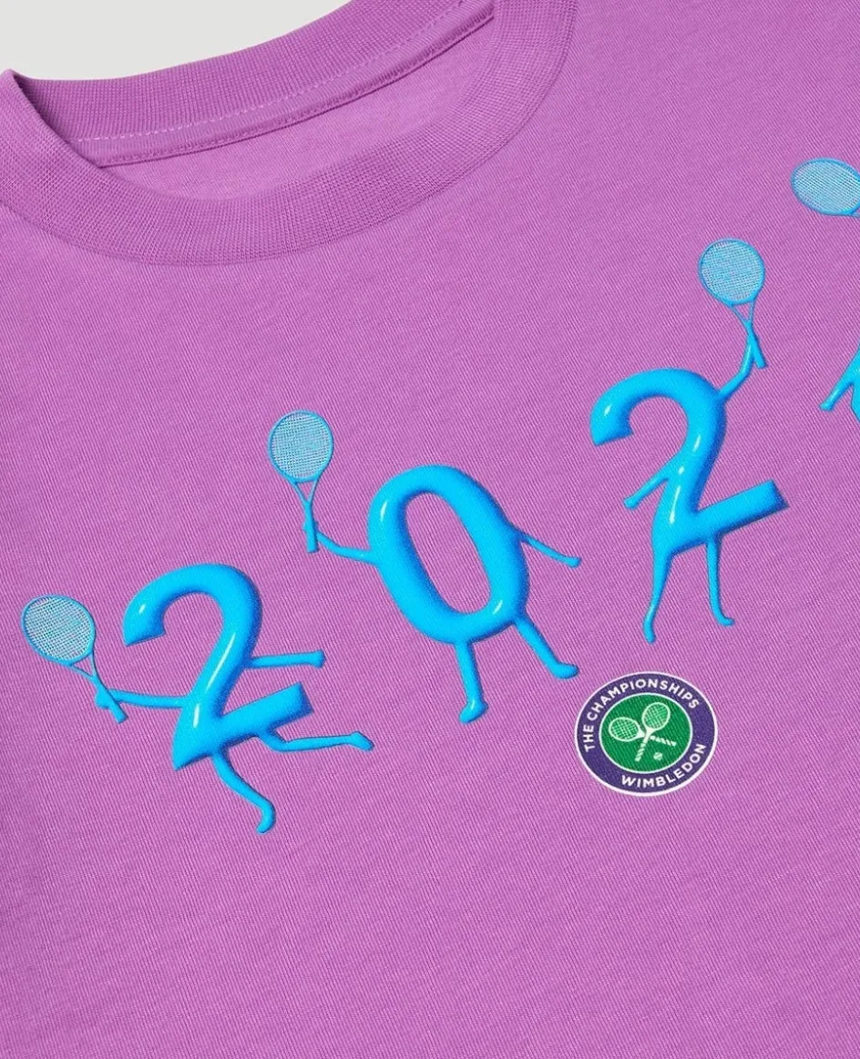Wimbledon Kids 2024 Dated T-Shirt - Purple-Kids Tops & T-Shirts