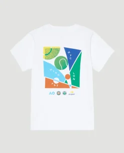 Wimbledon Kids Grand Slam T-Shirt - White-Kids Tops & T-Shirts