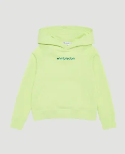 Wimbledon Kids Hooded Sweatshirt - Lime-Kids Sweatshirts & Hoodies