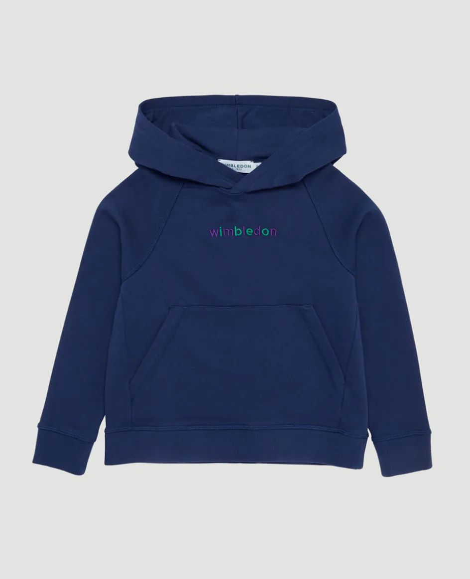 Wimbledon Kids Hooded Sweatshirt - Navy-Kids Sweatshirts & Hoodies