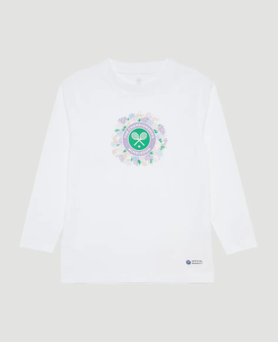 Wimbledon Kids Long Sleeve Flower T-Shirt-Kids Tops & T-Shirts