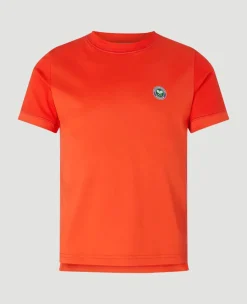 Wimbledon Kids Performance Crew Neck T-Shirt - Orange-Kids Tops & T-Shirts