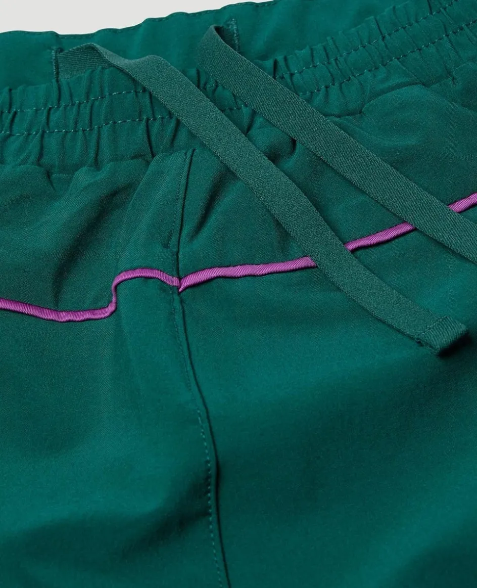 Wimbledon Kids Performance Piping Shorts - Green-Kids Trousers & Shorts|Trousers & Shorts