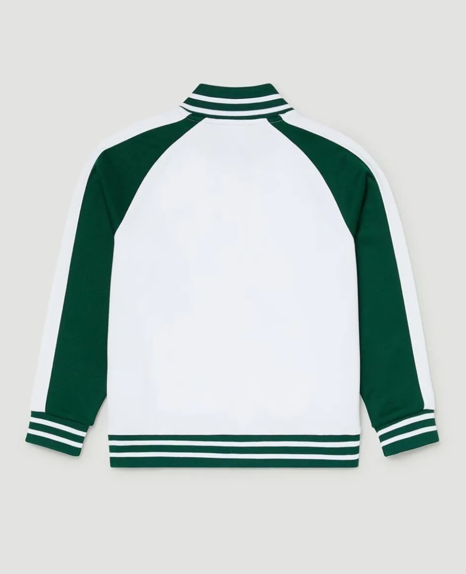 Wimbledon Kids Performance Varsity Jacket - Green-Kids Jackets & Coats