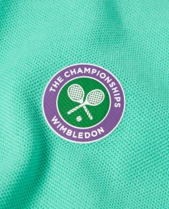 Wimbledon Kids Pique Polo - Green-Kids Tops & T-Shirts
