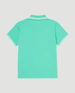 Wimbledon Kids Pique Polo - Green-Kids Tops & T-Shirts