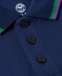 Wimbledon Kids Pique Polo - Navy-Kids Tops & T-Shirts