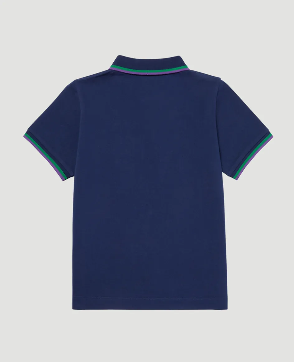 Wimbledon Kids Pique Polo - Navy-Kids Tops & T-Shirts