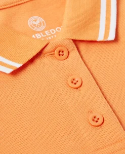 Wimbledon Kids Pique Polo - Orange-Kids Tops & T-Shirts
