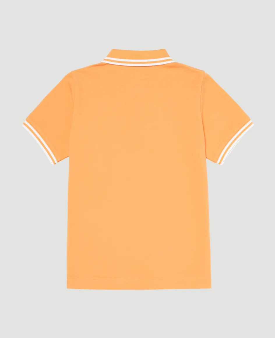 Wimbledon Kids Pique Polo - Orange-Kids Tops & T-Shirts
