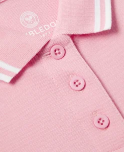 Wimbledon Kids Pique Polo - Pink-Kids Tops & T-Shirts