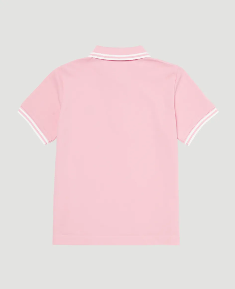 Wimbledon Kids Pique Polo - Pink-Kids Tops & T-Shirts