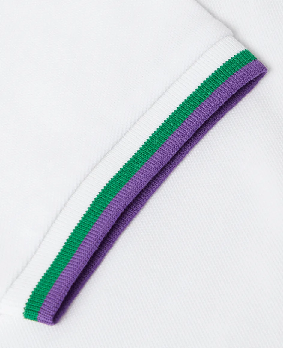 Wimbledon Kids Pique Polo - White-Kids Tops & T-Shirts
