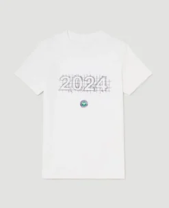 Wimbledon Kids 2024 Sketch T-Shirt - White-Kids Tops & T-Shirts