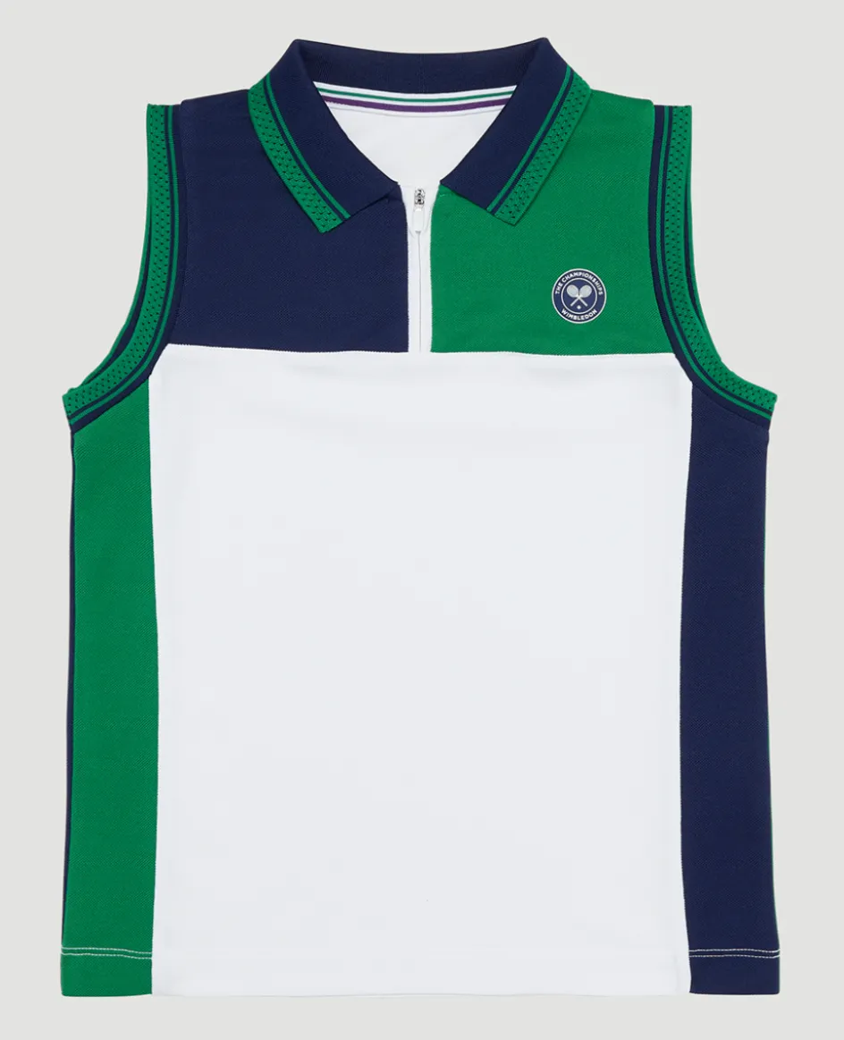 Wimbledon Kids Sleeveless Polo Multi-Kids Tops & T-Shirts
