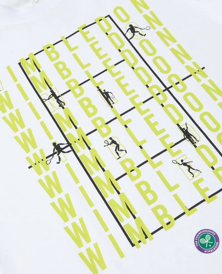 Wimbledon Kids Stickmen T-Shirt - White-Kids Tops & T-Shirts