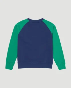 Wimbledon Kids Sweatshirt - Navy & Green-Kids Sweatshirts & Hoodies