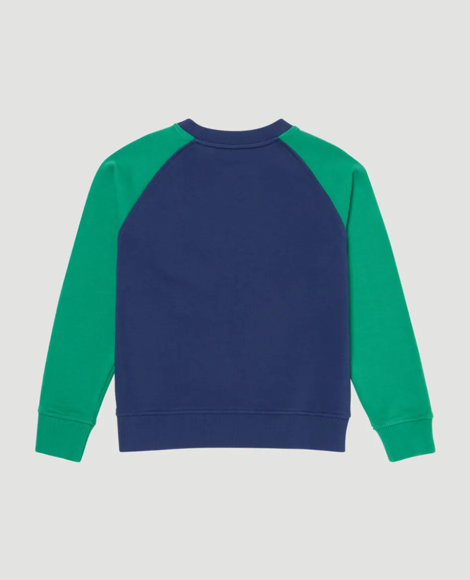 Wimbledon Kids Sweatshirt - Navy & Green-Kids Sweatshirts & Hoodies