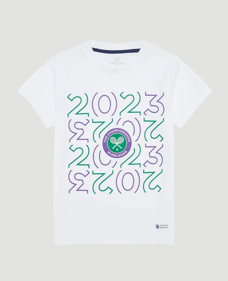 Wimbledon Kids 2023 T-Shirt - White-Kids Tops & T-Shirts