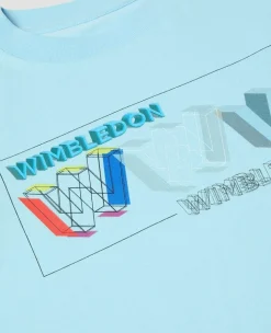 Wimbledon Kids W Process T-Shirt - Blue-Kids Tops & T-Shirts