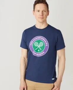 Wimbledon Mens Championships Logo T-Shirt - Navy- T-Shirts