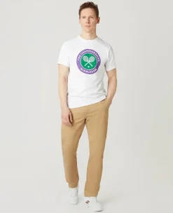Wimbledon Mens Championships Logo T-Shirt - White- T-Shirts