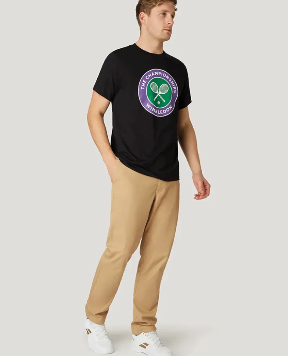 Wimbledon Mens Championships Logo T-Shirt - Black- T-Shirts