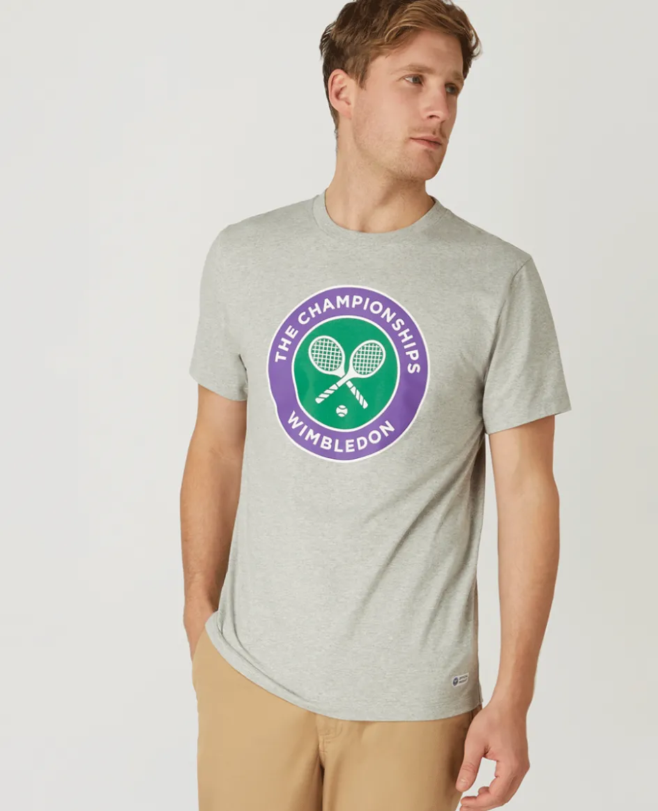 Wimbledon Mens Championships Logo T-Shirt - Grey- T-Shirts