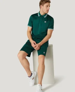 Wimbledon Mens Core Performance Polo - Green- Polo Shirts