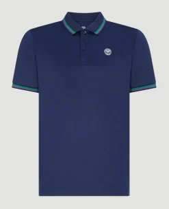Wimbledon Mens Core Performance Polo - Navy- Tops & T-Shirts|Polo Shirts