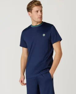 Wimbledon Mens Core Performance Tee - Navy- Tops & T-Shirts|T-Shirts