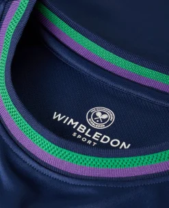Wimbledon Mens Core Performance Tee - Navy- Tops & T-Shirts|T-Shirts