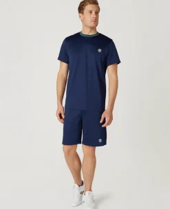 Wimbledon Mens Core Performance Tee - Navy- Tops & T-Shirts|T-Shirts