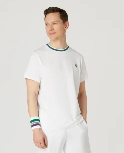 Wimbledon Mens Core Performance Tee - White- Tops & T-Shirts|T-Shirts