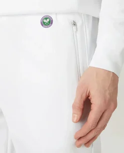 Wimbledon Mens Core Performance Track Pant - White- Trousers & Shorts|Trousers & Shorts